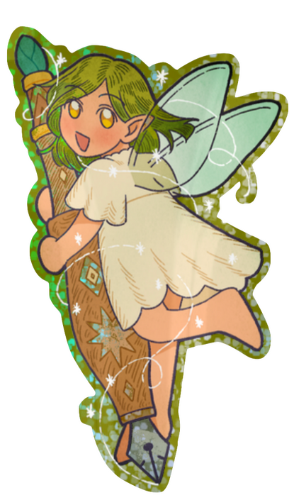 coco fairy glitter sticker